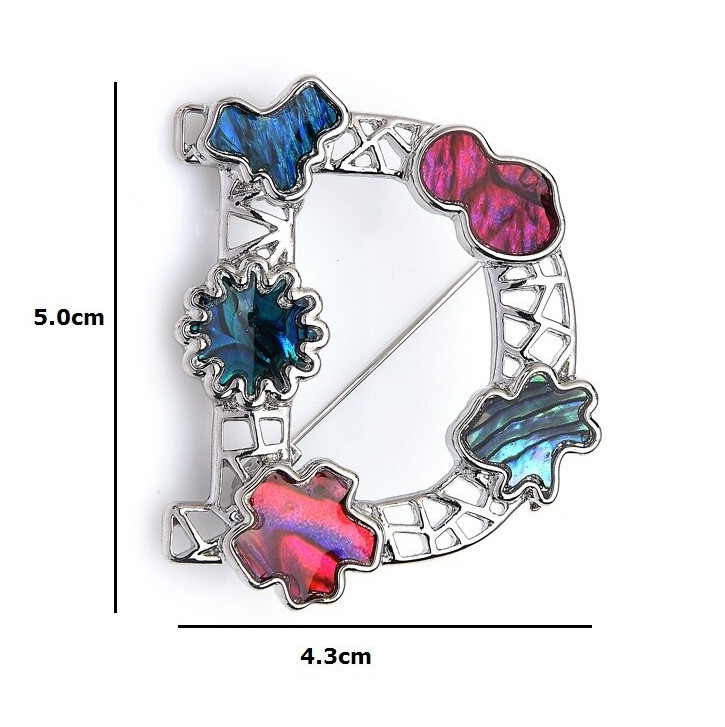 Wuli&baby New Design Natural Shell Letter D Brooches Women Men’s Party Brooch