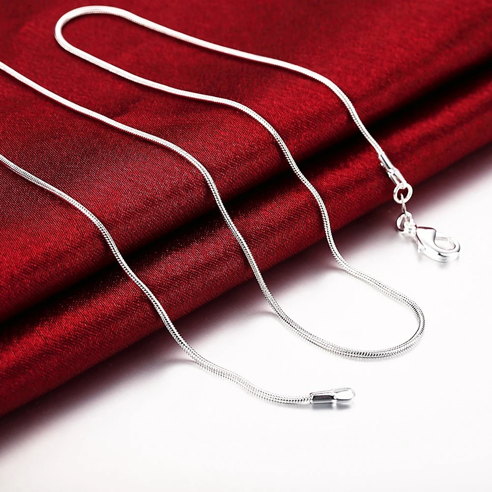 10PCS 925 Sterling Silver Chains Wholesale 1mm Necklace 16-30 Inch Jewelry Lot