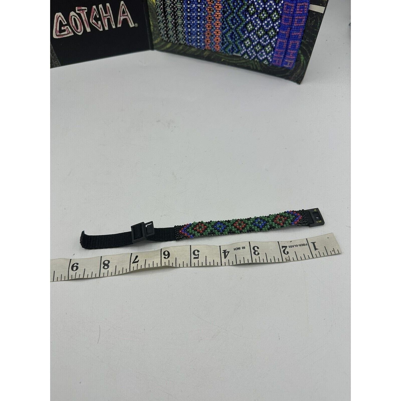 Vintage Gotcha Bracelet Adult Unisex Surf Skate Braided Wrap Multi 80s 90s