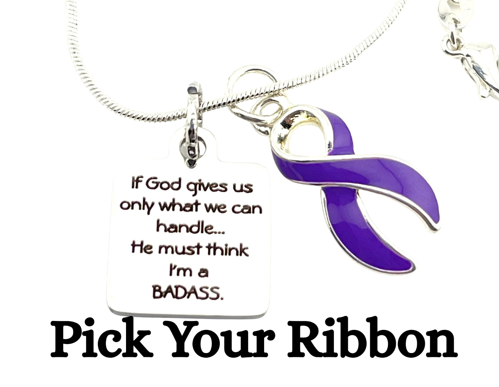 If God Only Gives You What You Can Handle Necklace, Cancer Survivor Gift Chronic