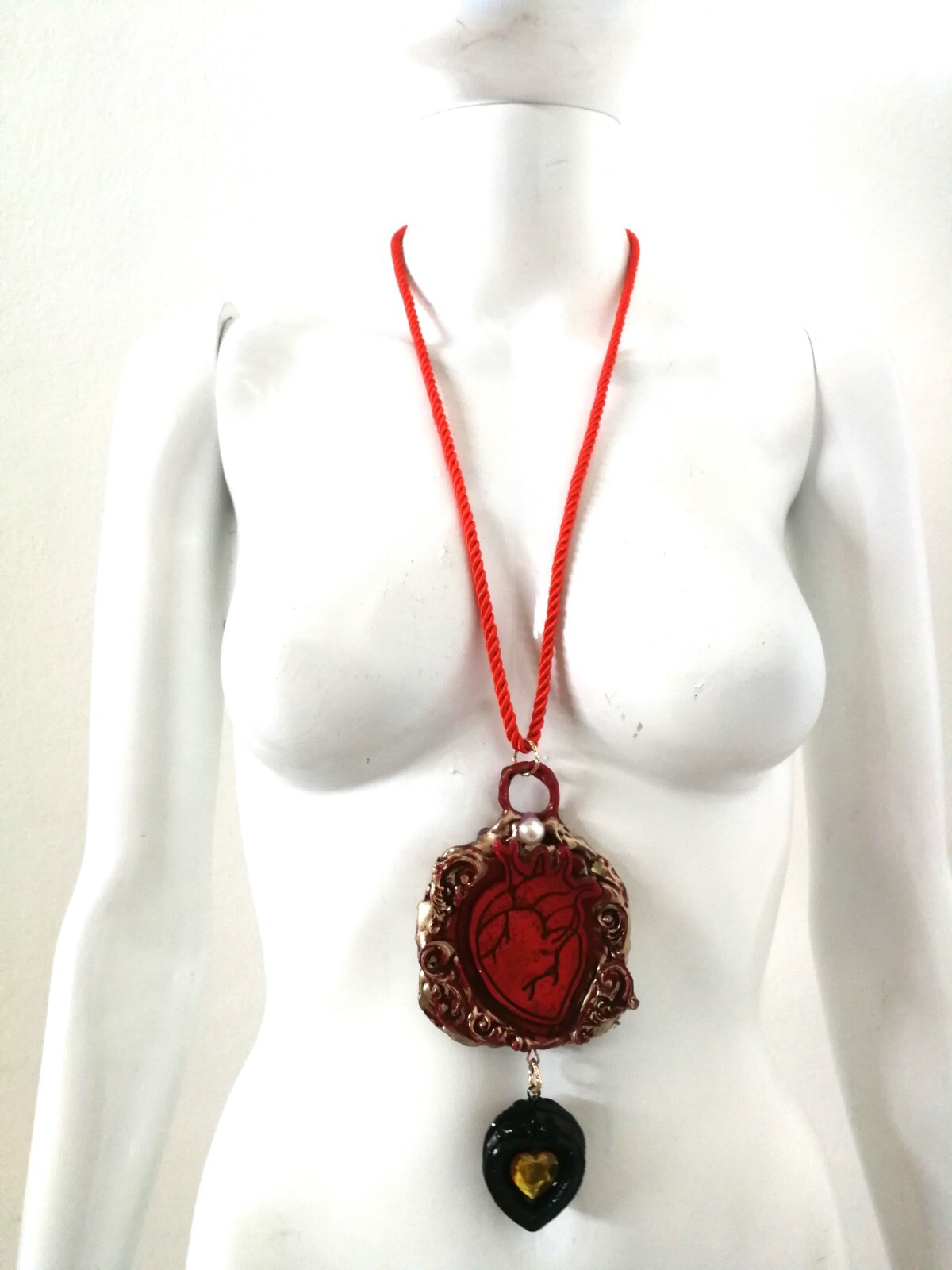 love talisman magic amulet pendant jewelry necklace gothic witch jewellery heart