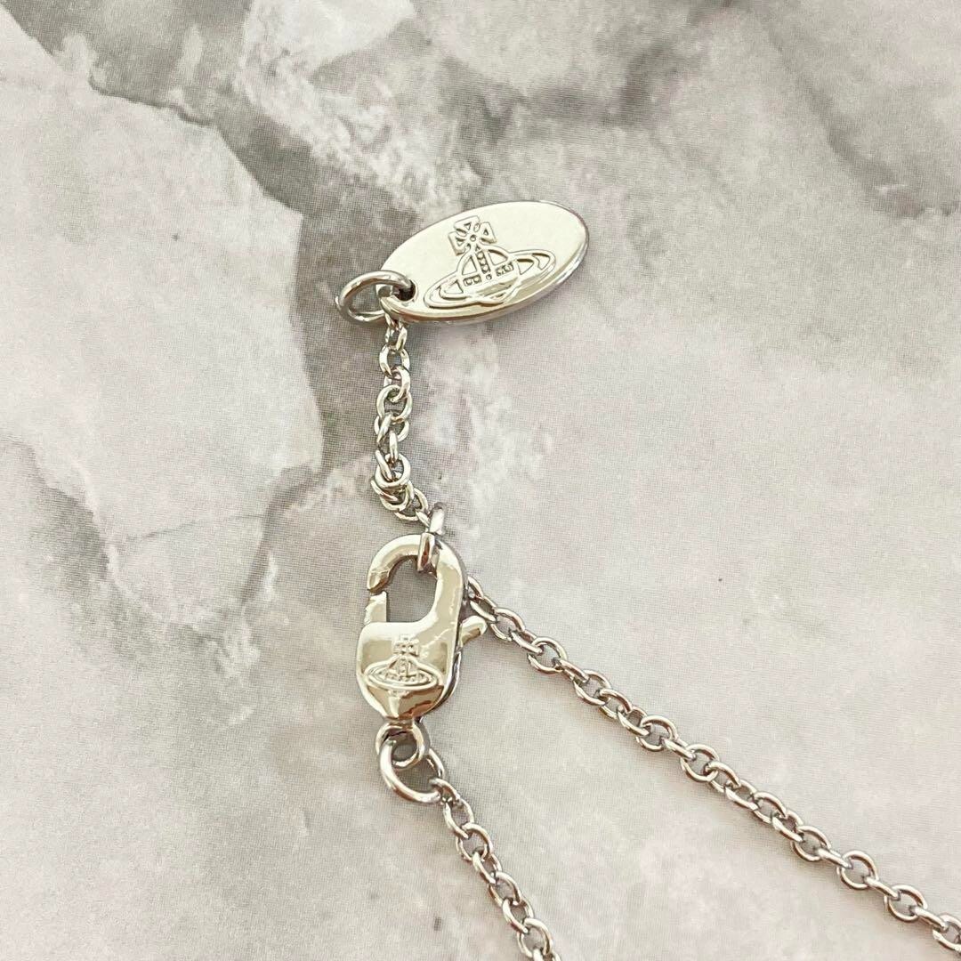 Vivienne Westwood Tiny ORB Full Rhinestone Necklace Silver Pendant Outlet 2.5cm