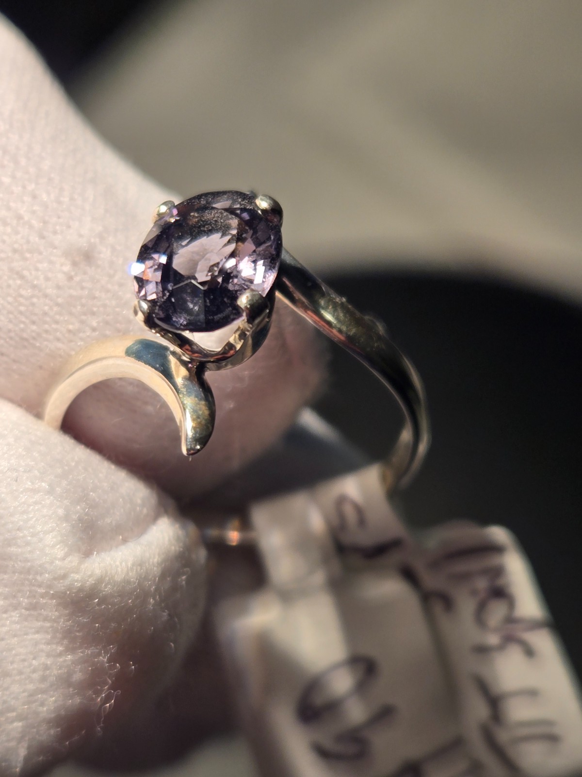 1.41CT NATURAL TITANIUM SPINEL RING!!! RICH PURPLE BLUE/COLOR SATURATION/LUSTER!