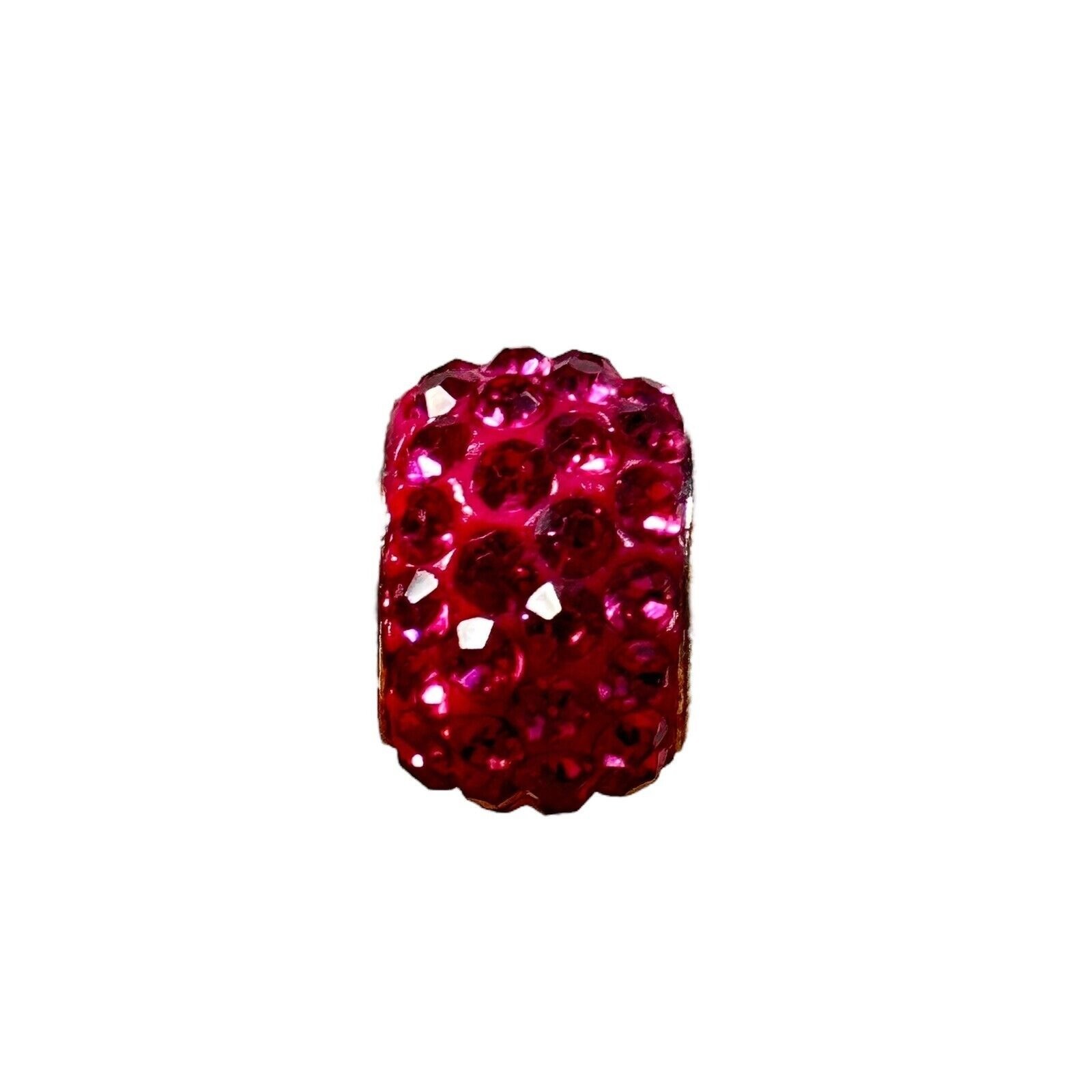 Sparkling Pink Crystal Charm Bead For European-Style Bracelets Jewelry Making