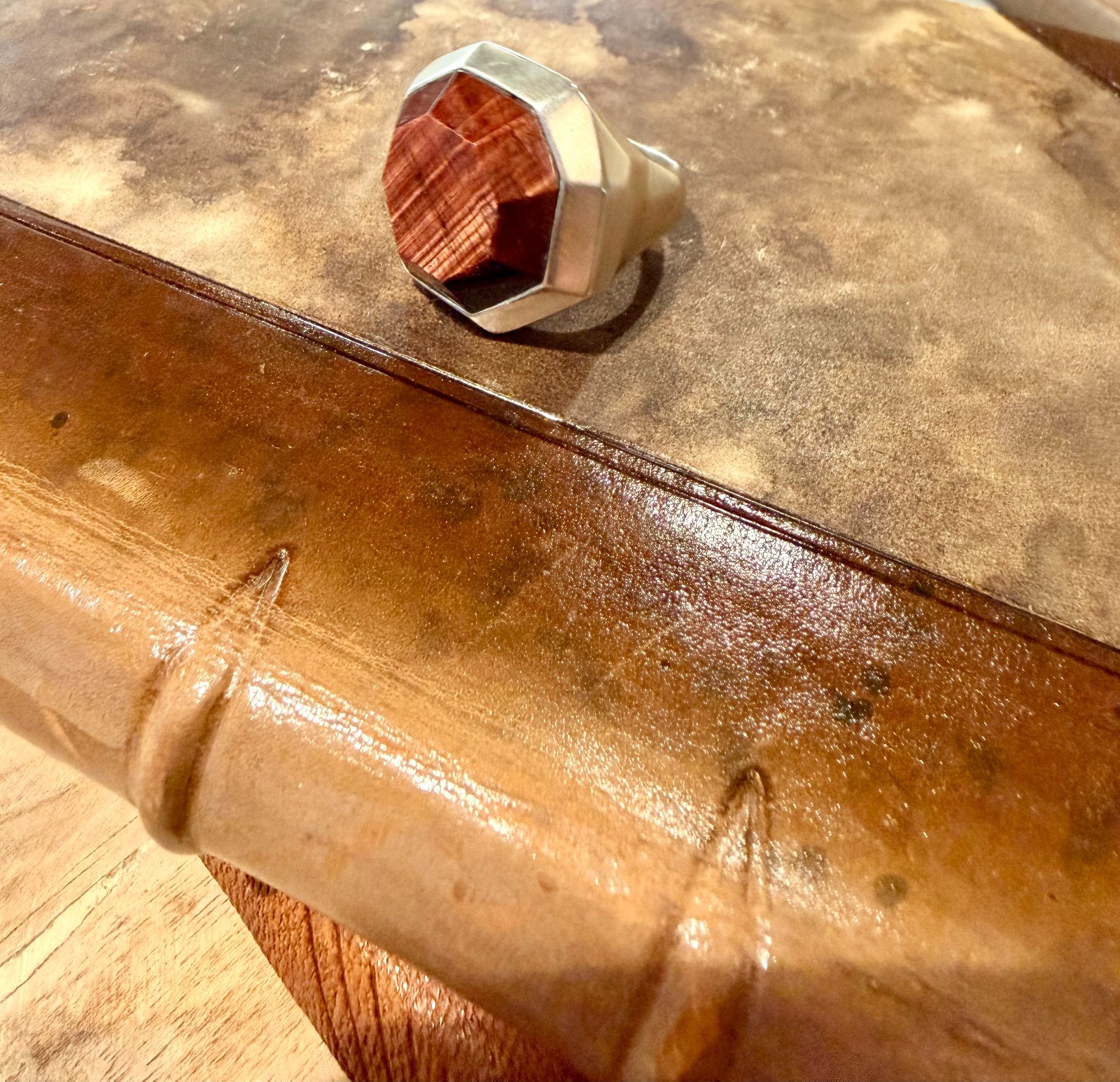 SILPADA R2954 925 Sterling Silver Bring the Heat Ring Tigers EYE Stone Sz 10