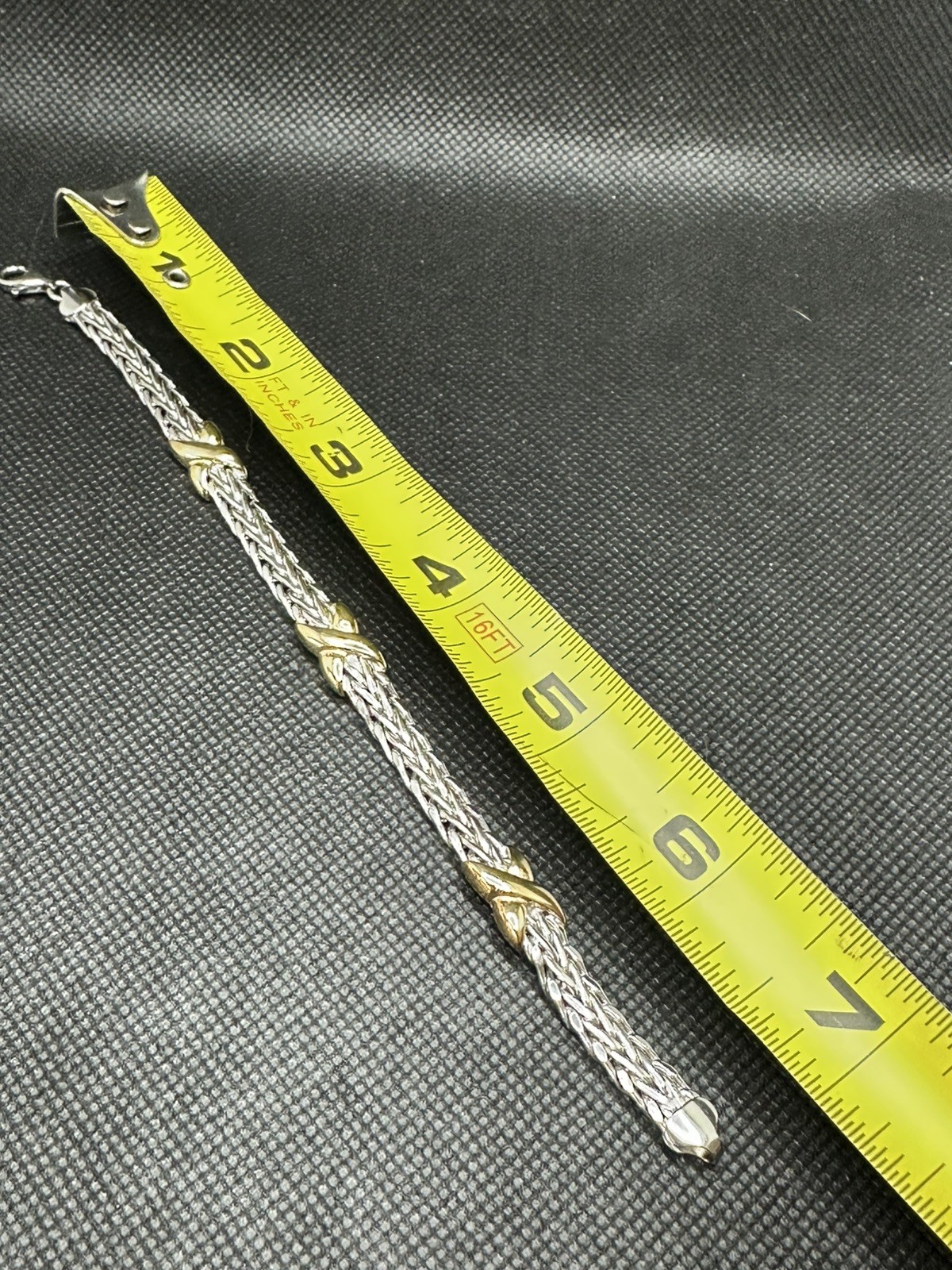 ❤️ Elegant Artisan Woven Snake 925 Sterling Silver Bracelet 9.1g 7”
