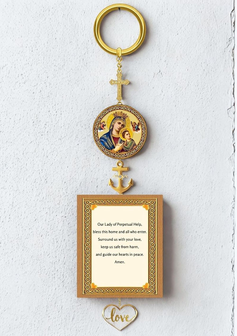 Home Blessing Charm Prayers Perpetual Help Jesus Christ Faith Hope Love 2 Sided