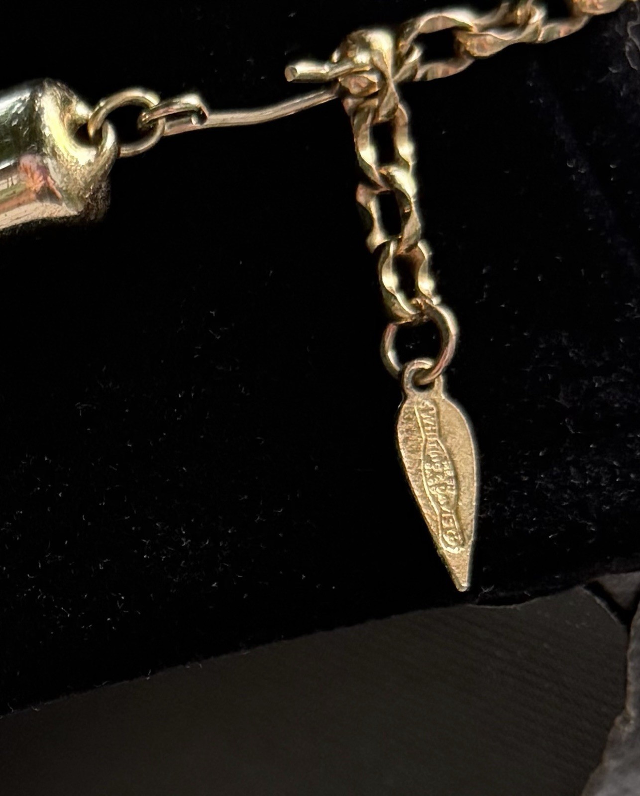 Whiting And Davis Gold Tone Mesh Choker With Sliding Tassel 12” to 14”