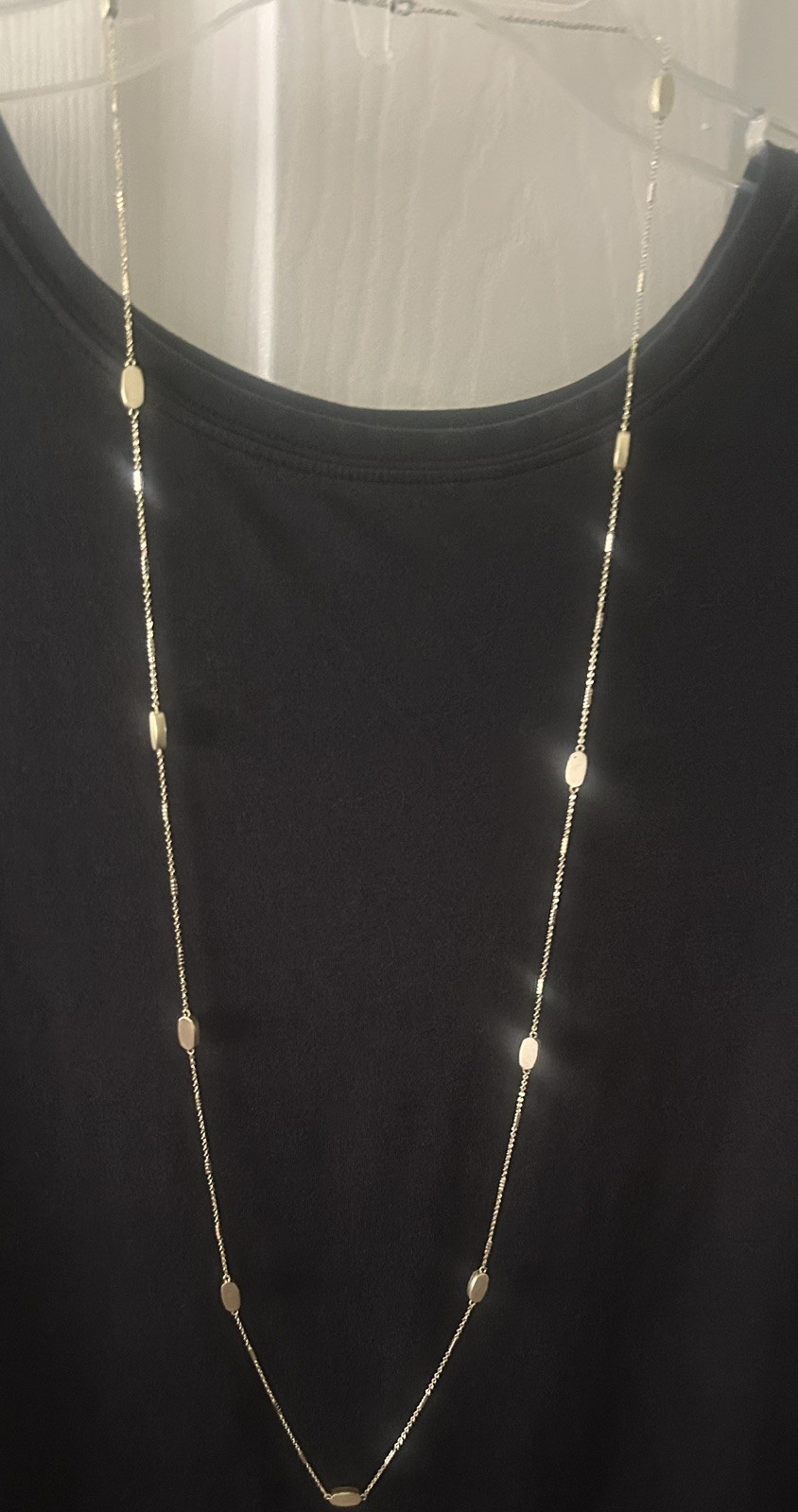 Kendra Scott Franklin Necklace ~Gold-tone Station Chain ~Long ~Convertible