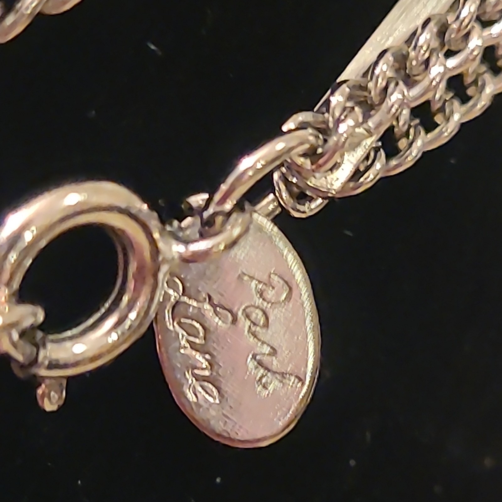 VTG 1960Park Lane Silver Tone Layered Bar Link Chain Necklace Spring Ring Signed