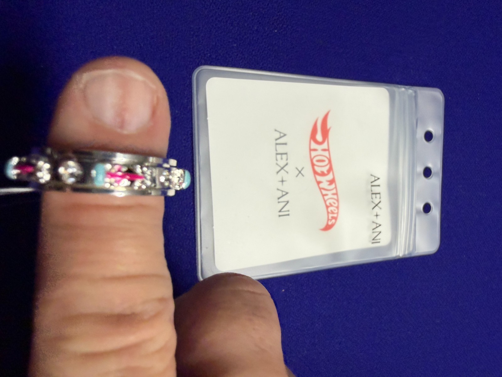 Alex And Ani Hot Wheels Fidget Ring Size 7 With Spinning Band NEW