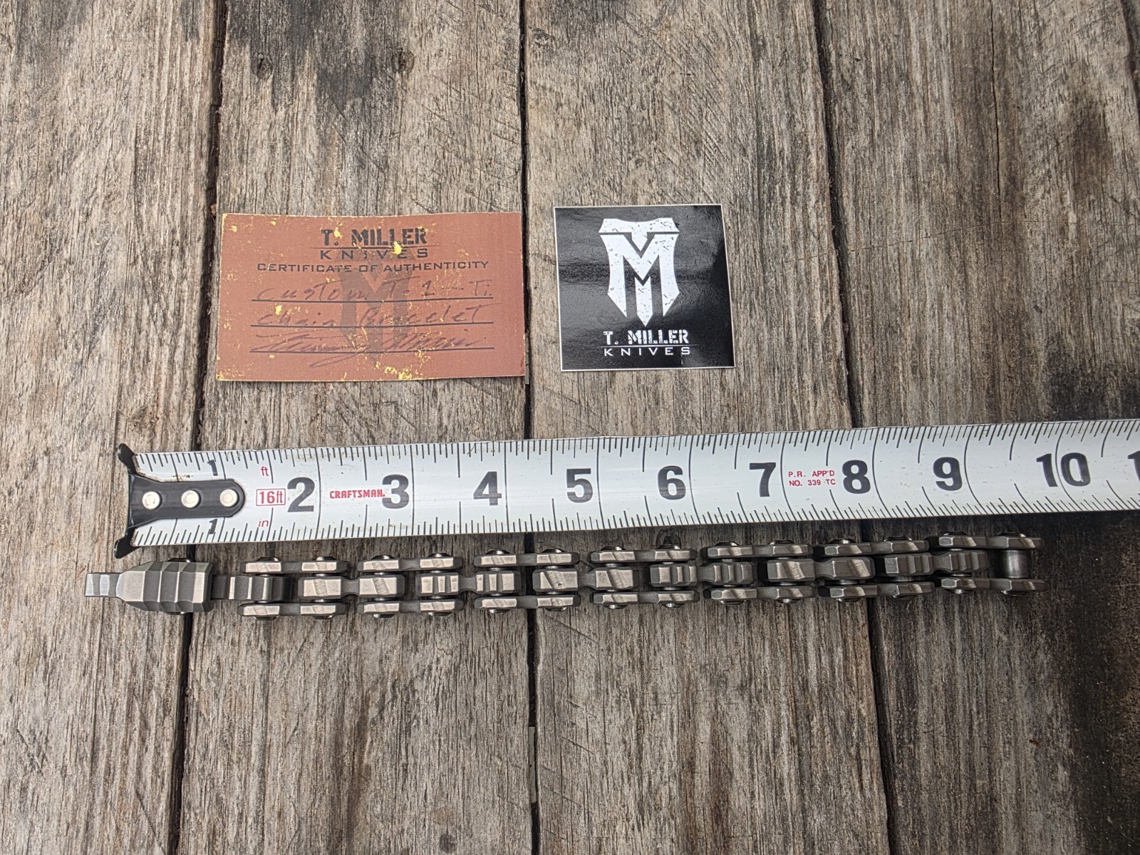 TMillerKnives Edc Titanium T1 Chain Bracelet G2U
