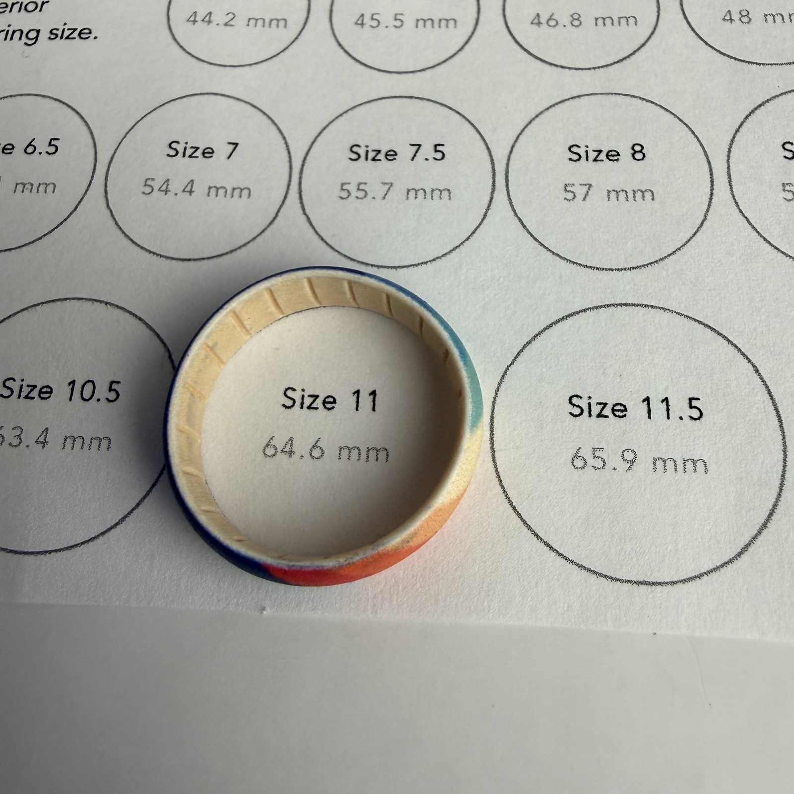Enso Rings Inked Pocketful Of Letters Prism Rainbow Ring Size 11 Limited Edition