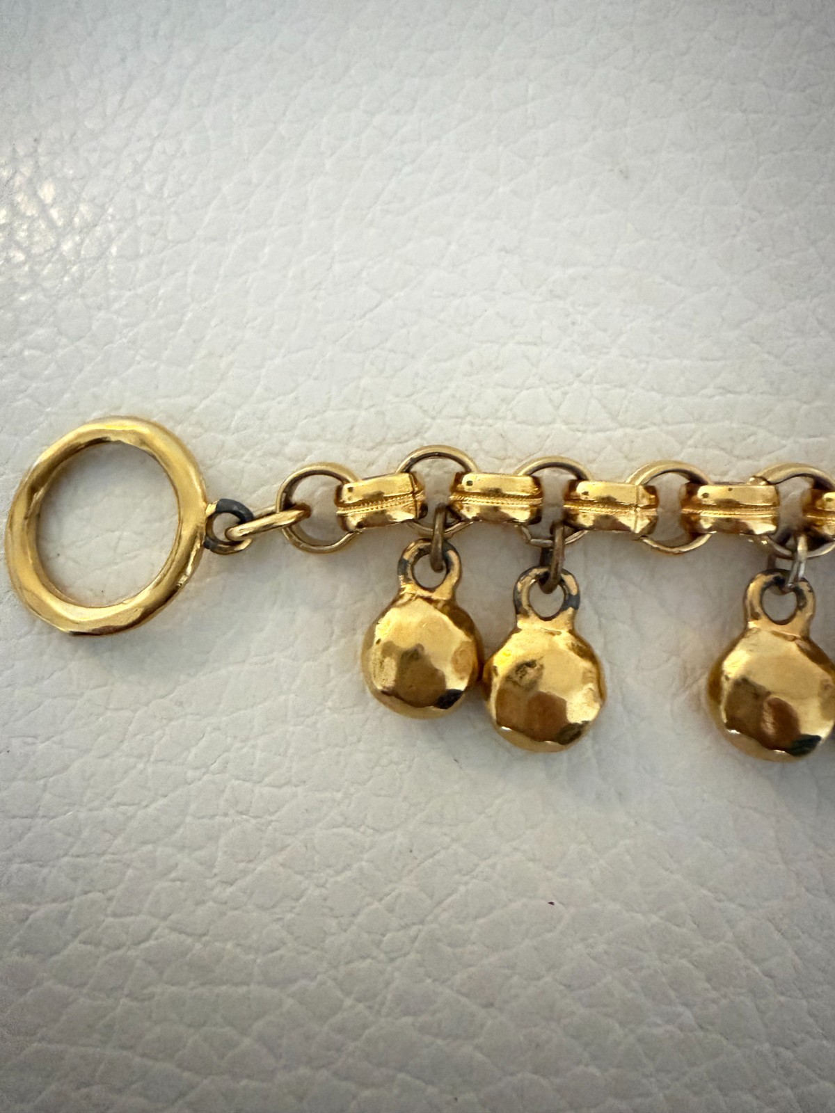 AUTHENTIC FENDI VINTAGE 90S RUNWAY TAGGLE BRACELET GOLD FINISH PETITE / KIDS