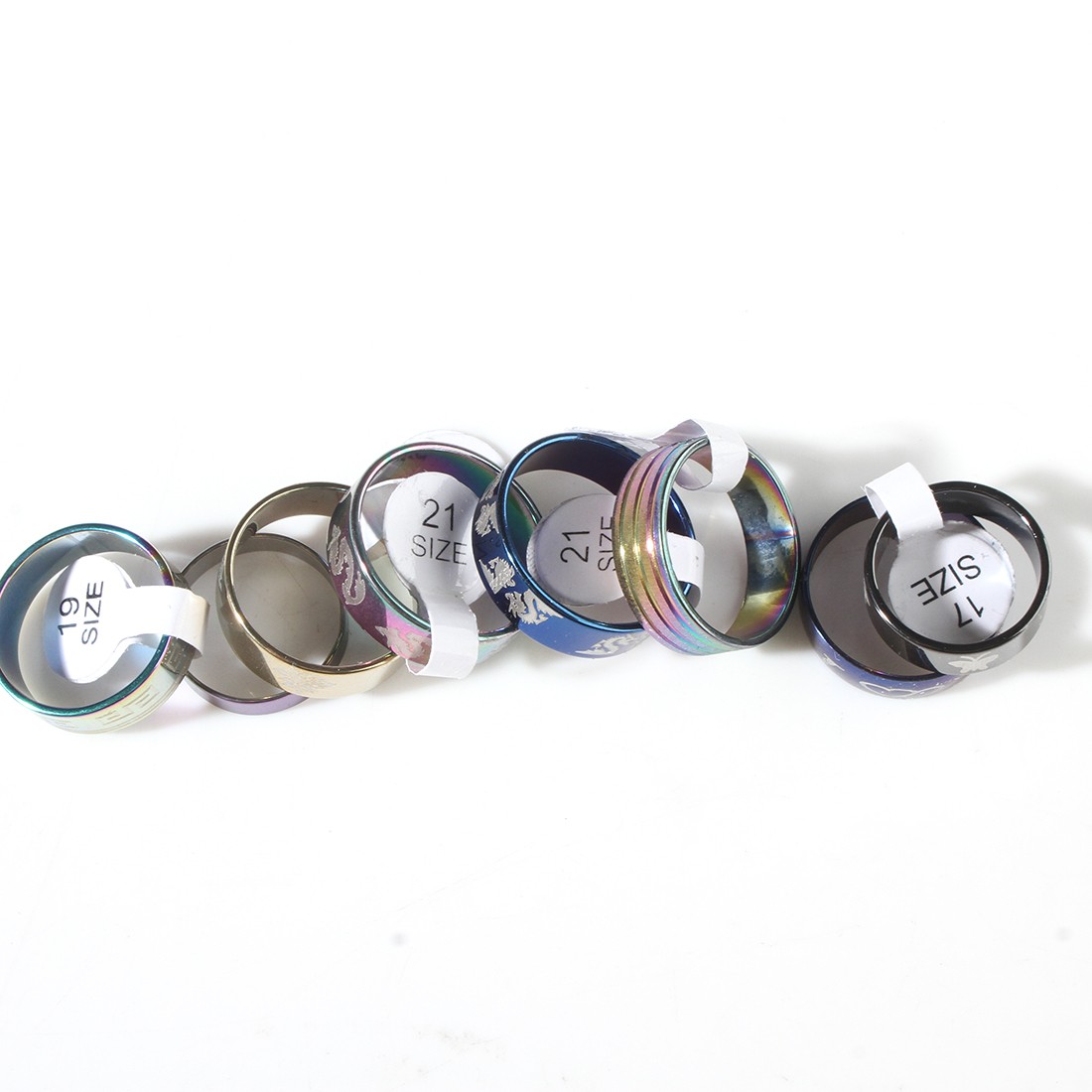 Wholesale 50pcs Mix Stainless Steel Rings Jewelry Women Charm Party Gift Finger