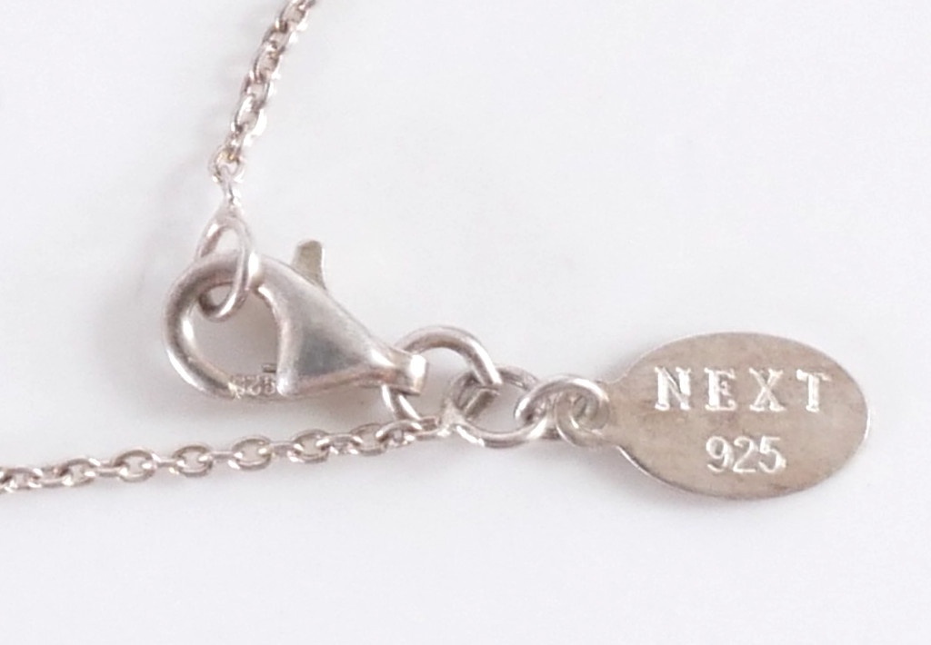 Next 925 Sterling Silver Double Strand Shooting Star Choker Necklace 36cm