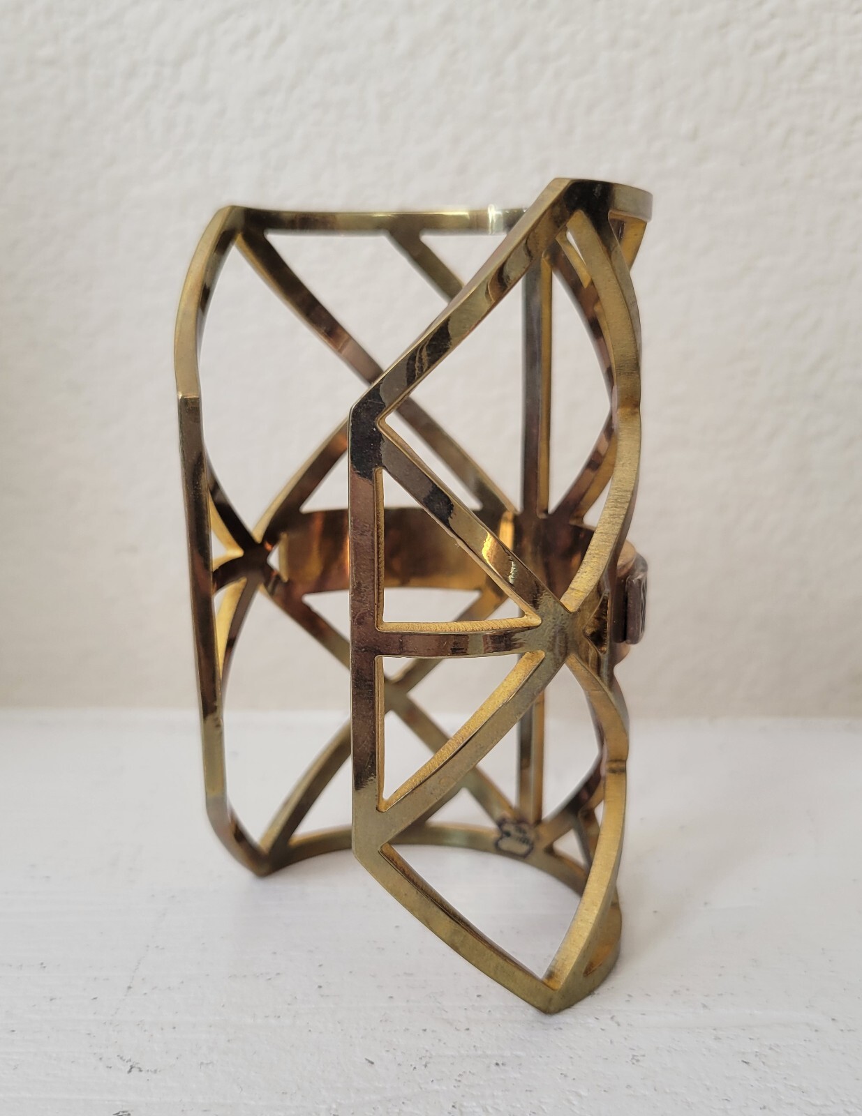 NEW RARE Pamela Love Iron Wrought Gold Tone Brass Cuff