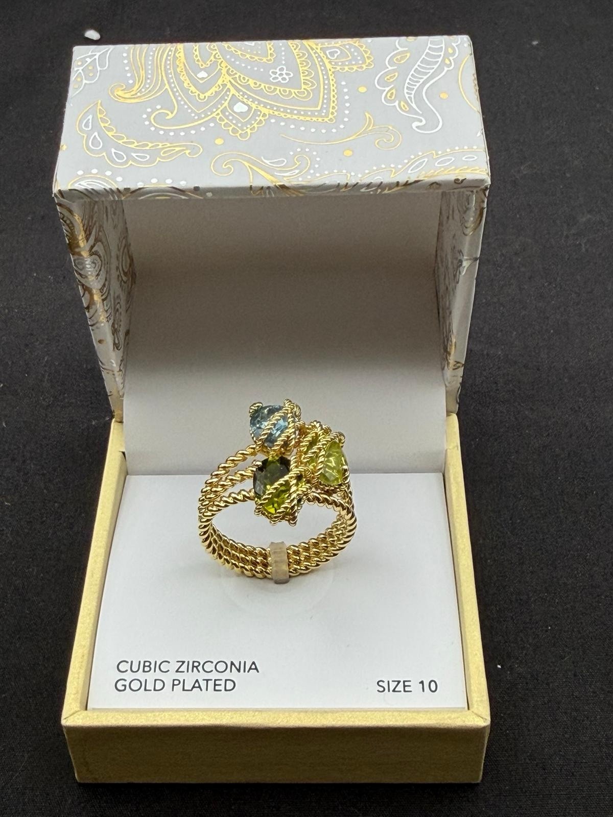 Charter Club Women Multi Oval Wrap Band Ring Size 10