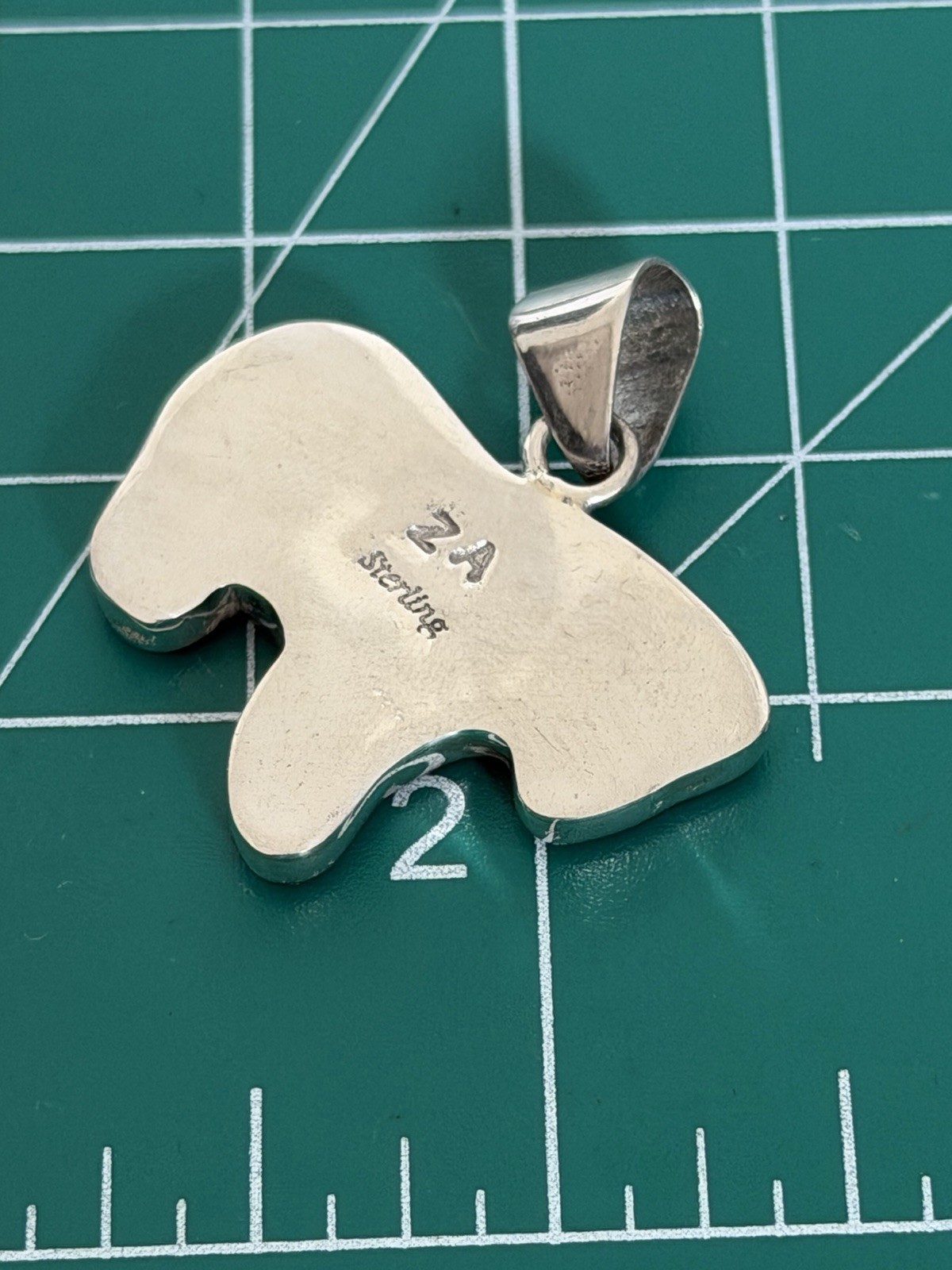 Southwestern Artisan Sterling Silver Galaxy Horse Micro Inlay Pendant Signed