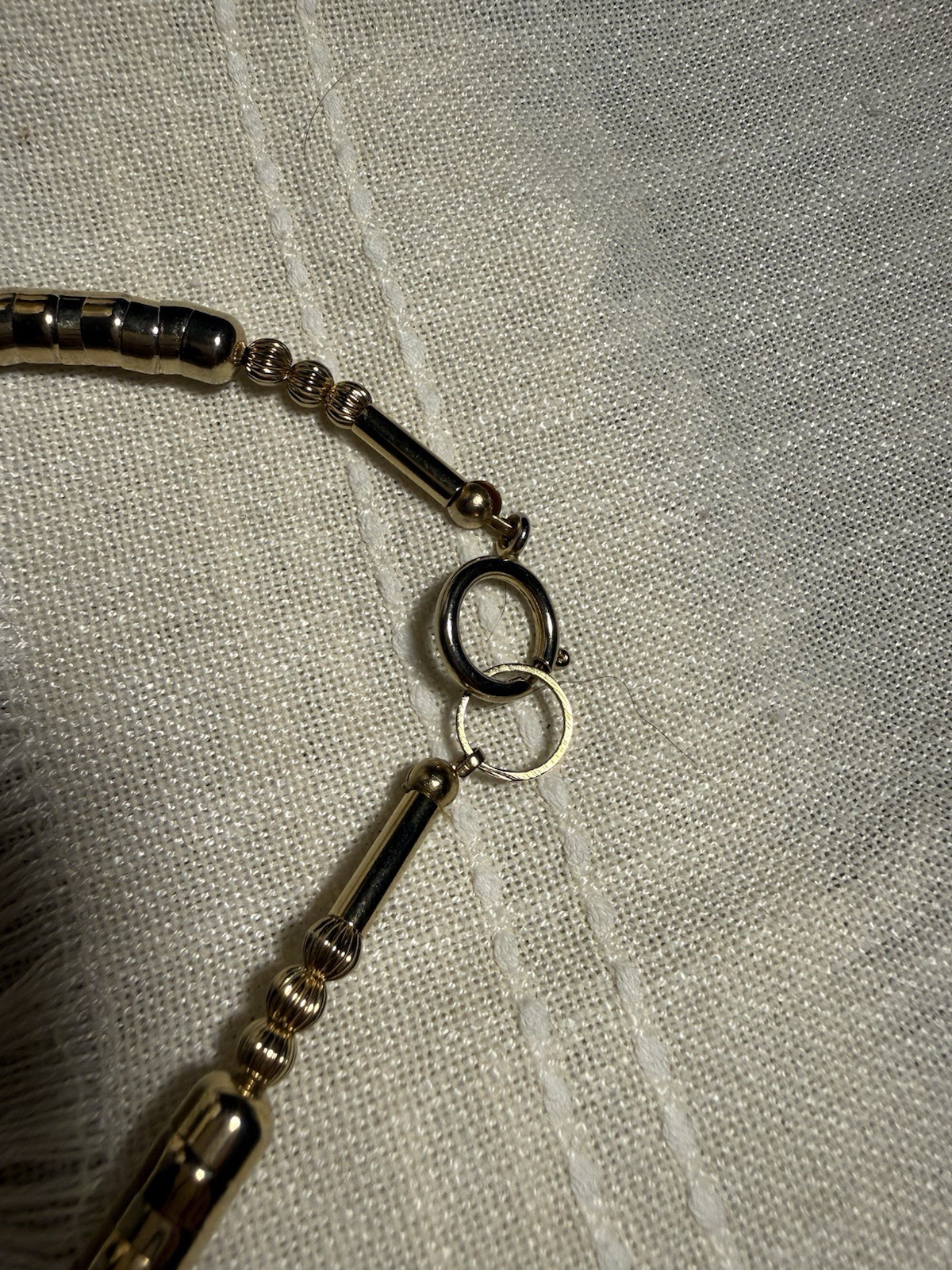 Silver Tone Ball/Bead Chain Necklace Spring Ring Clasp 30 in No Stone