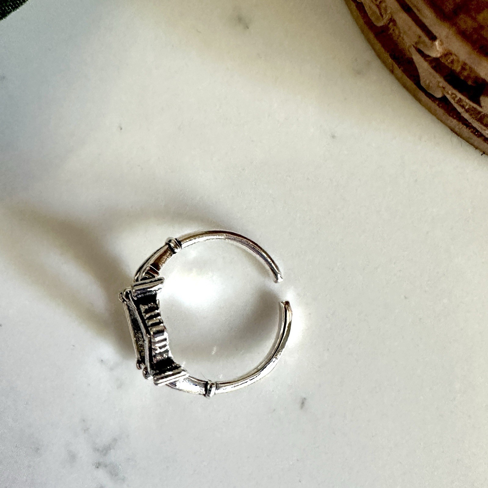 Silver Goth Cathedral Ring Window Victorian Vtg Style Size 7 7.5 8 Jewelry NEW