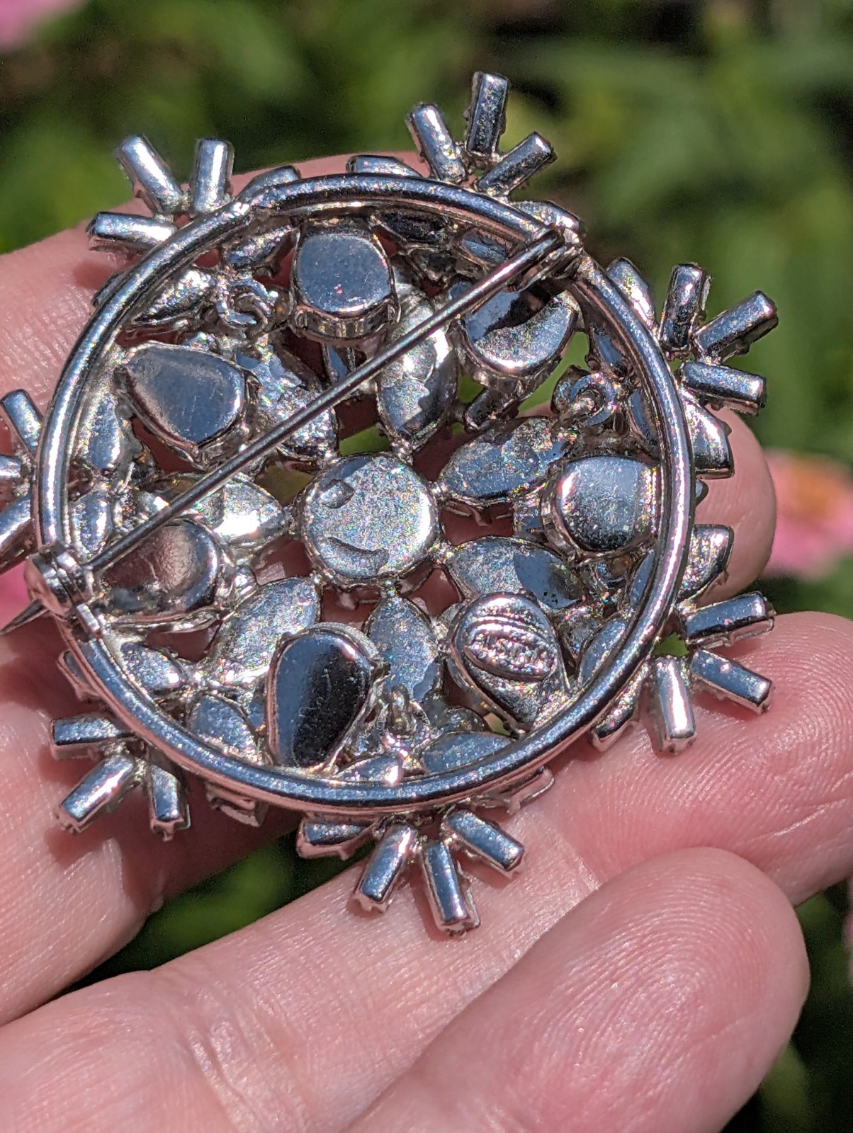 Vintage Large Stacked Made In Austria Aurora Brooch Pin