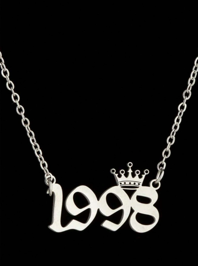 Personalized Birth Year Date Necklace Jewelry 1970 To 2026 Gold Number Pendant