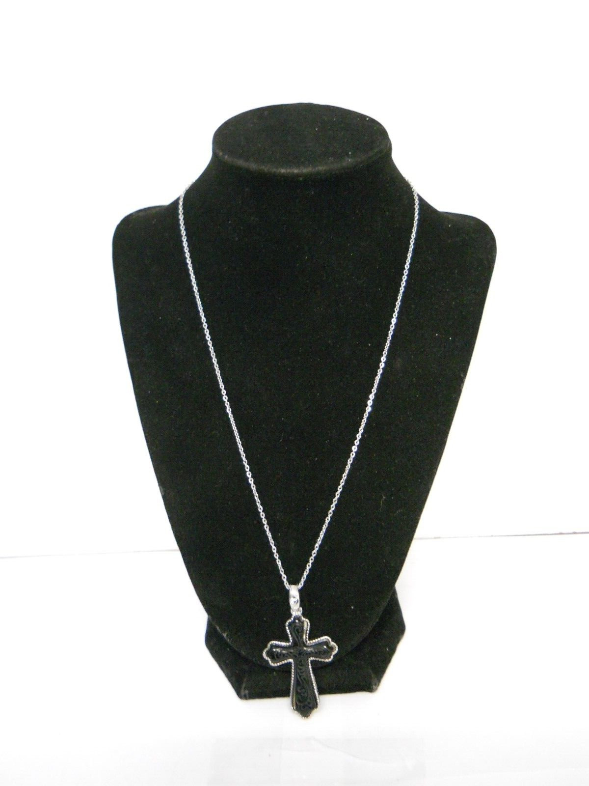 Stainless Steel TLC Enhanced Black Agate Size 4 Ring & Necklace Jewelry #1098