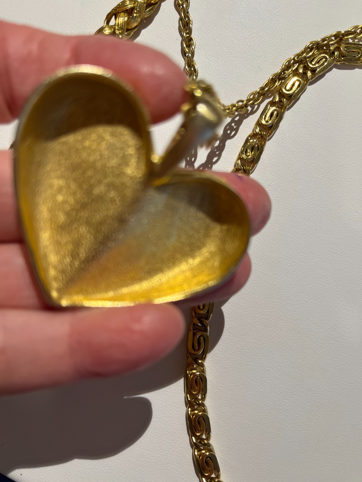 5 Gold Tone Chain Necklaces Bracelet & Heart Pendant 7.5″ – 36″ Clean Nice