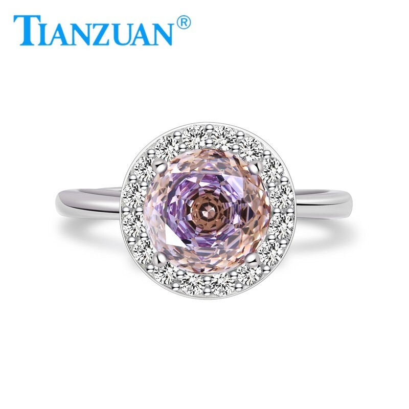 S925 Silver Light Purple Color Eyes Gems Jewelry Sets Ring & Earrings & Pendant