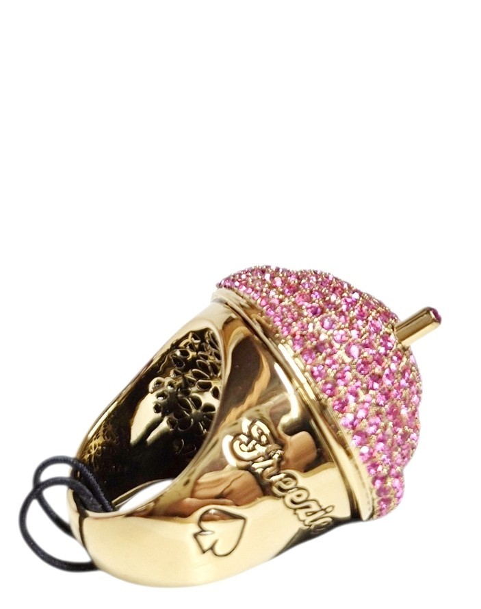 Kate Spade Fast Food Freezie Statement Ring Size 8 Pink Multi Brass KL504 New