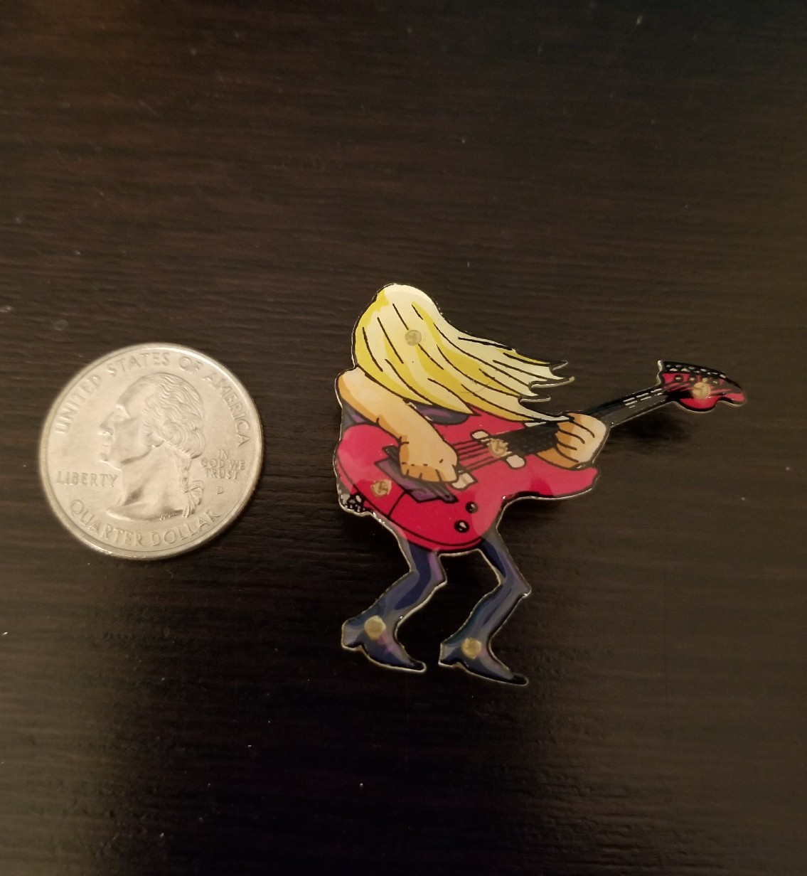 Rocker with Guitar Blinky Pin Super Bright Flashing Jewelry Lot of 5