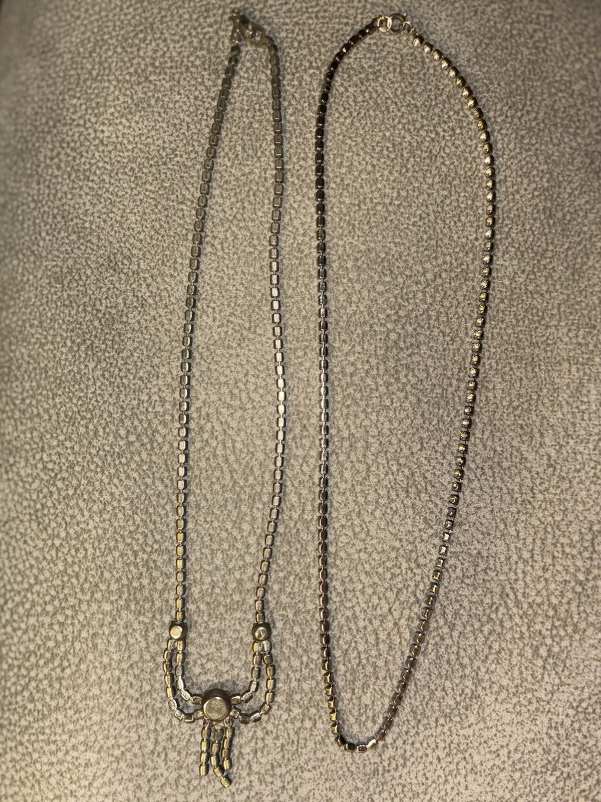 Vintage Rhinestone Lot of 2 Necklaces