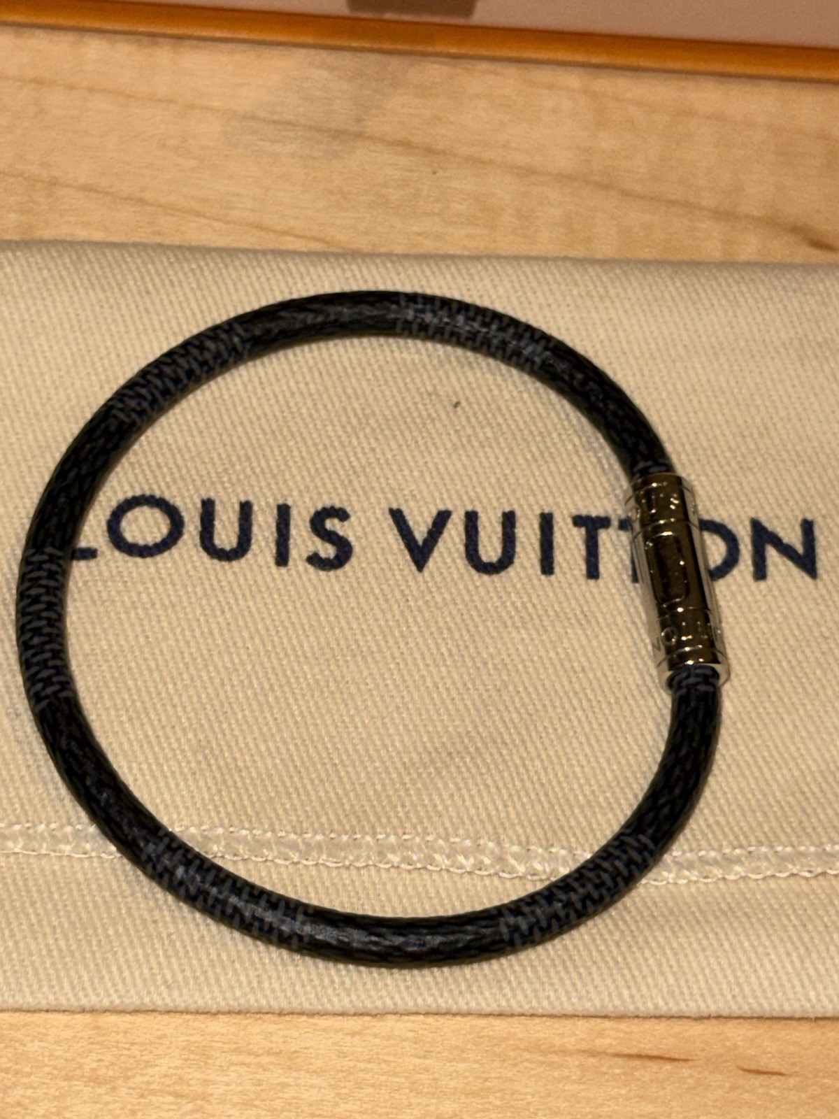 Louis Vuitton Keep It Bracelet Damier Graphite 21 cm Very Good Condition