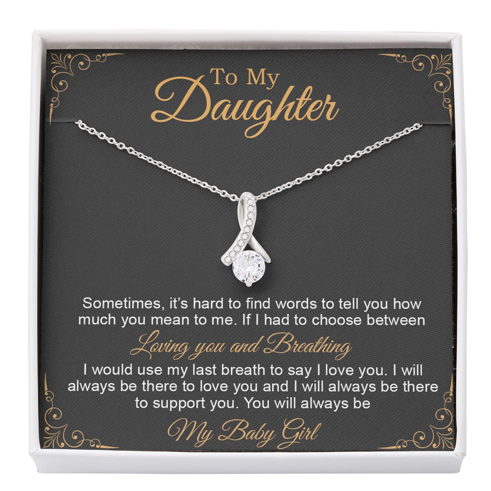 To My Daughter Necklace, Gift to My Daughter, Graduation Gift for Daughter