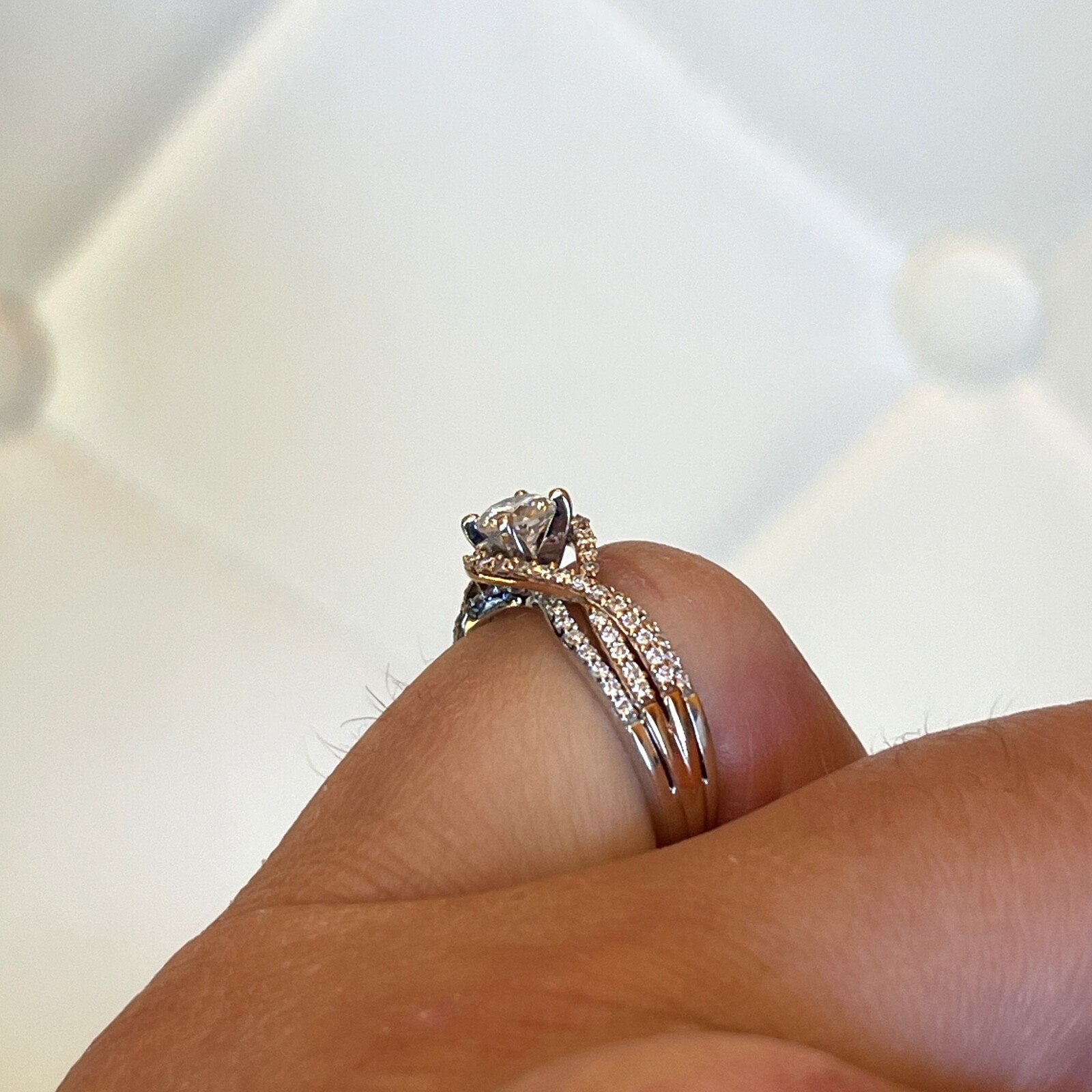 0.97 TCW Diamond Wedding Anniversary Ring 14k Gold 100% Natural F SI1