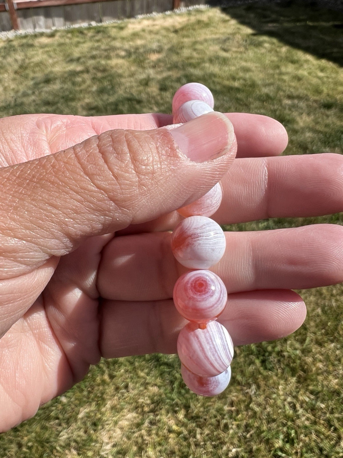Yaochen Agate Beaded Bracelet 12 mm (changes color in water) – See video