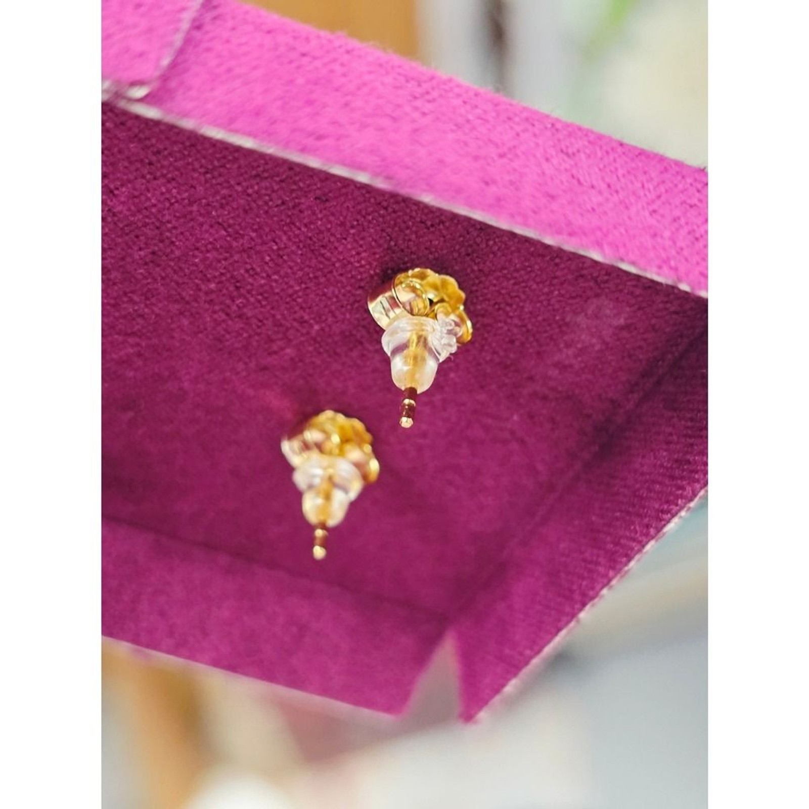 Mia Sarine Earring Set OS Gold New Sterling Silver CZ Studs and Rope Hoops