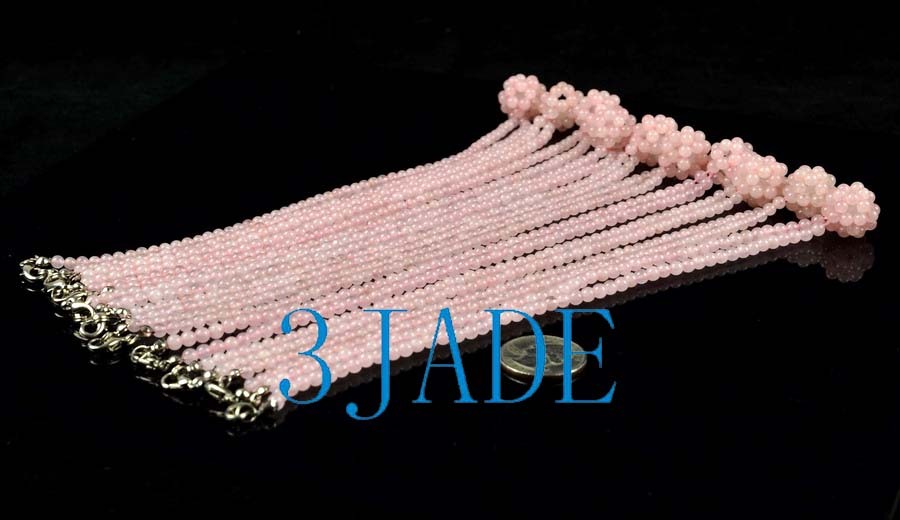 16″ Natural Rose Quartz Beads Necklace