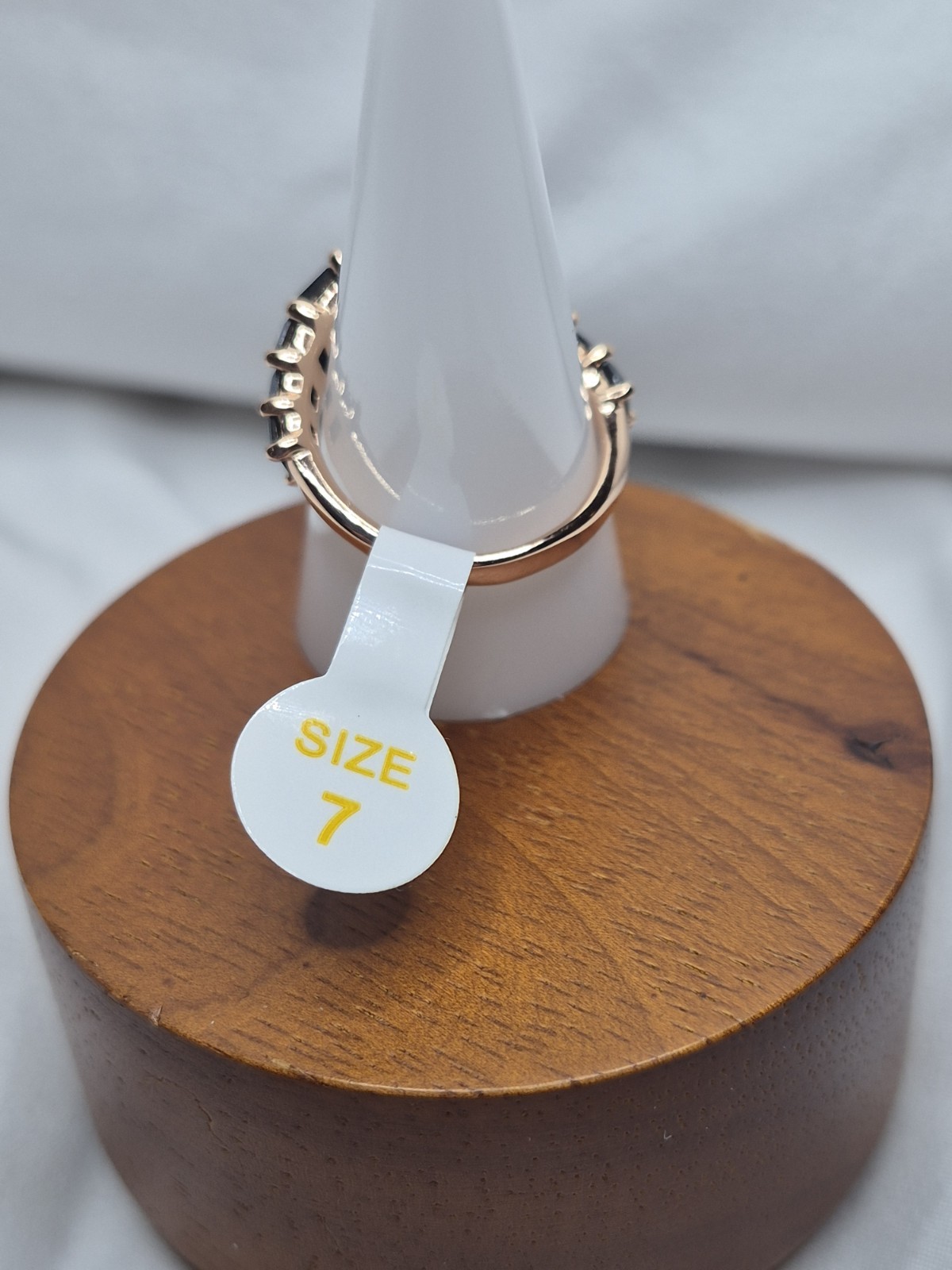 Bomb Party Ring Size 7 “Light To Trace The Way” Black Onyx On Rose Gold Plating