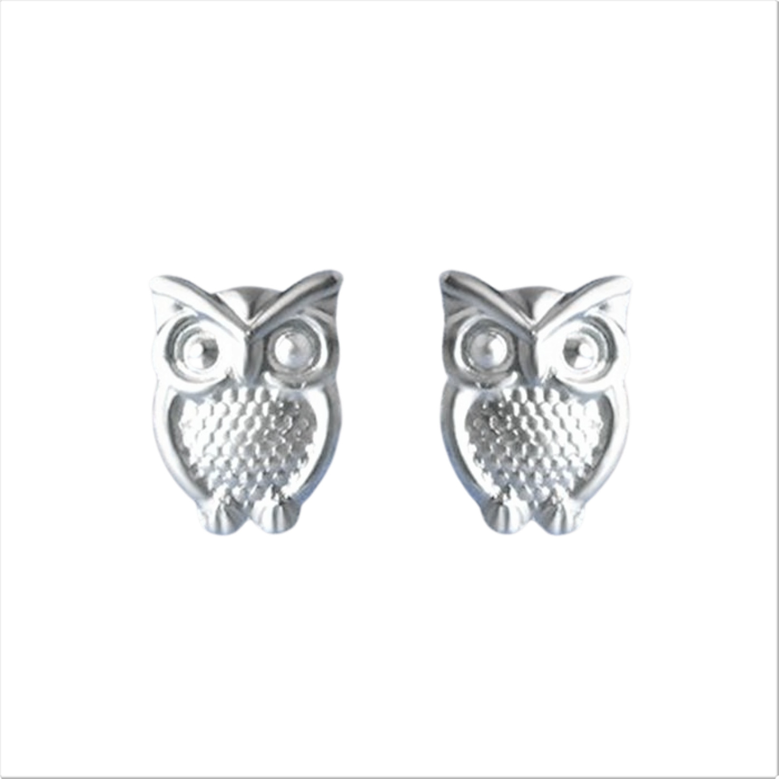 Tiny Owl Stud Earrings Sterling Silver NEW LOWEST PRICE