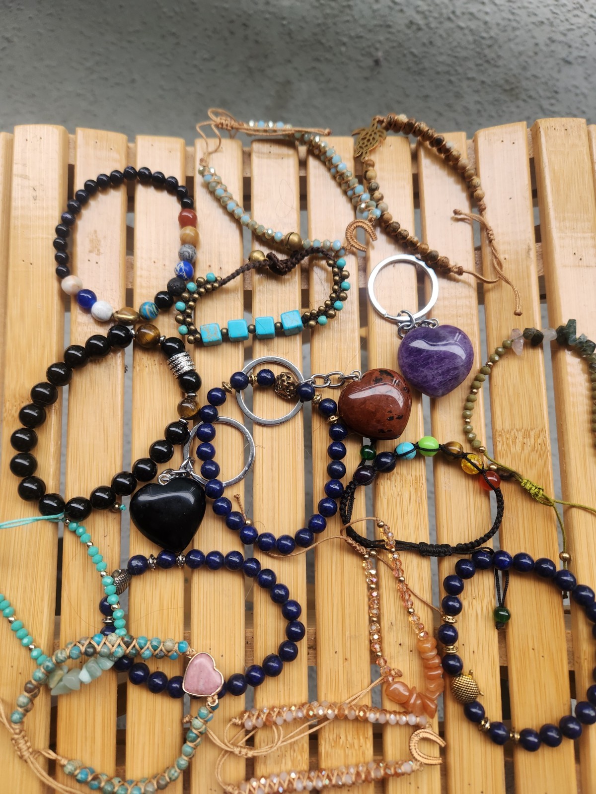 Lot of Gemstone & Beaded Bracelets | Mixed Crystals, Healing Stones, Handmade