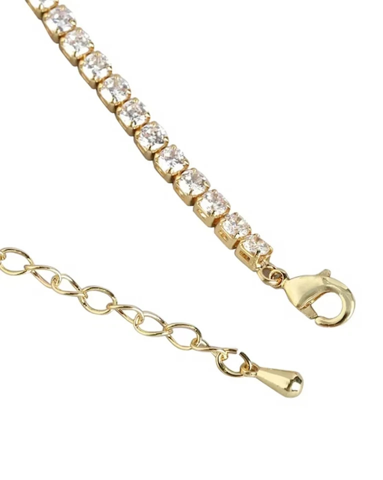 8 Ct Round Cut Simulated Diamond Gorgeous Tennis Bracelet 14k Yellow Gold Plated