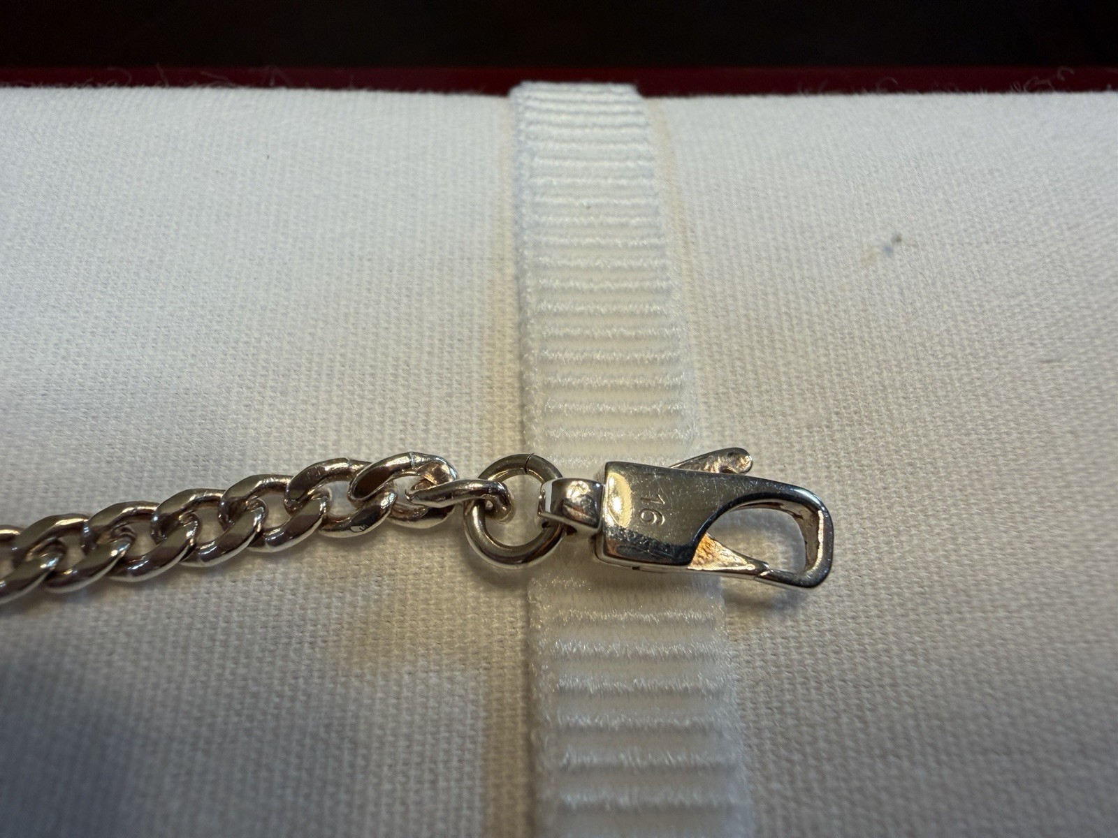 New Authentic Gucci Logo Silver 925 Bracelet 6 Inches