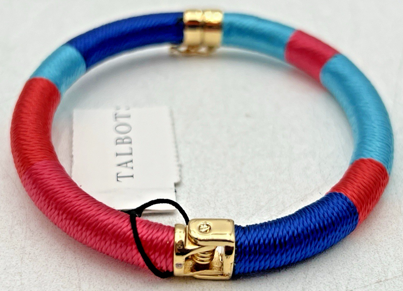 TALBOTS WRAPPED LINKS NECKLACE, BANGLE BRACELET & PIERCED HOOP EARRINGS NWT