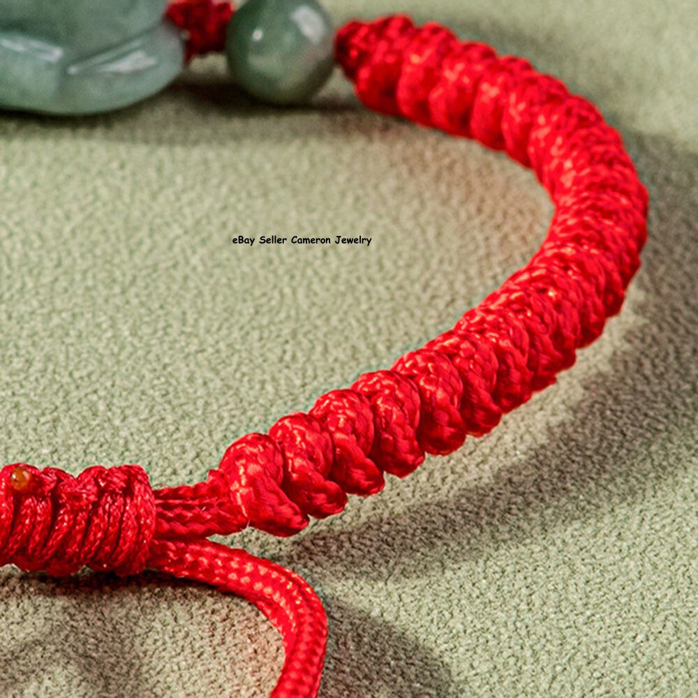 Real Grade A Natural Green Jade Jadeite Women Lucky Pixiu Beads Knitted Bracelet