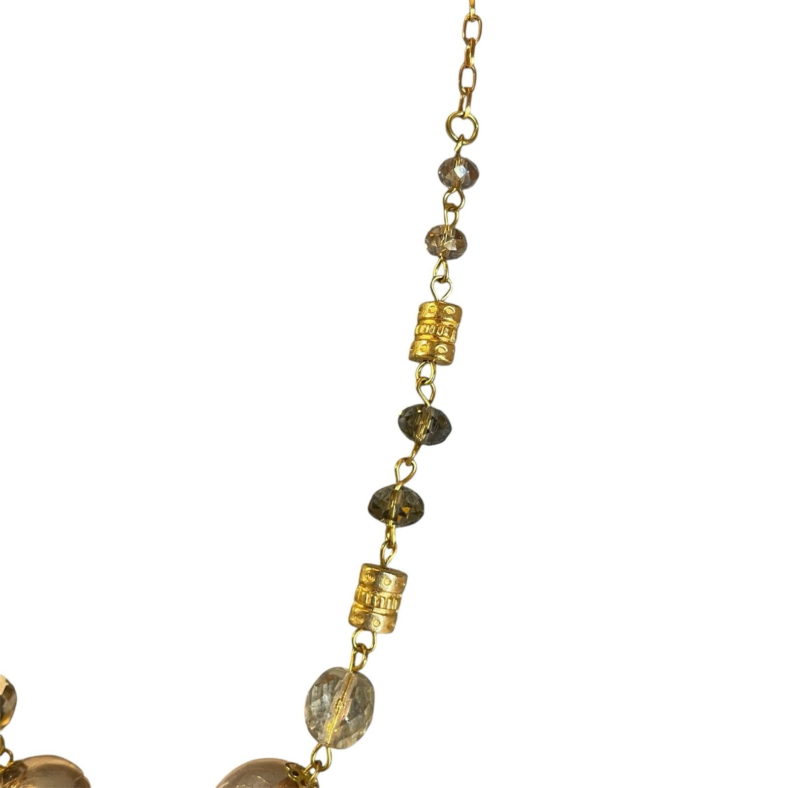 Gold and Silver Orb Statement Necklace retro regency glam cosplay old money
