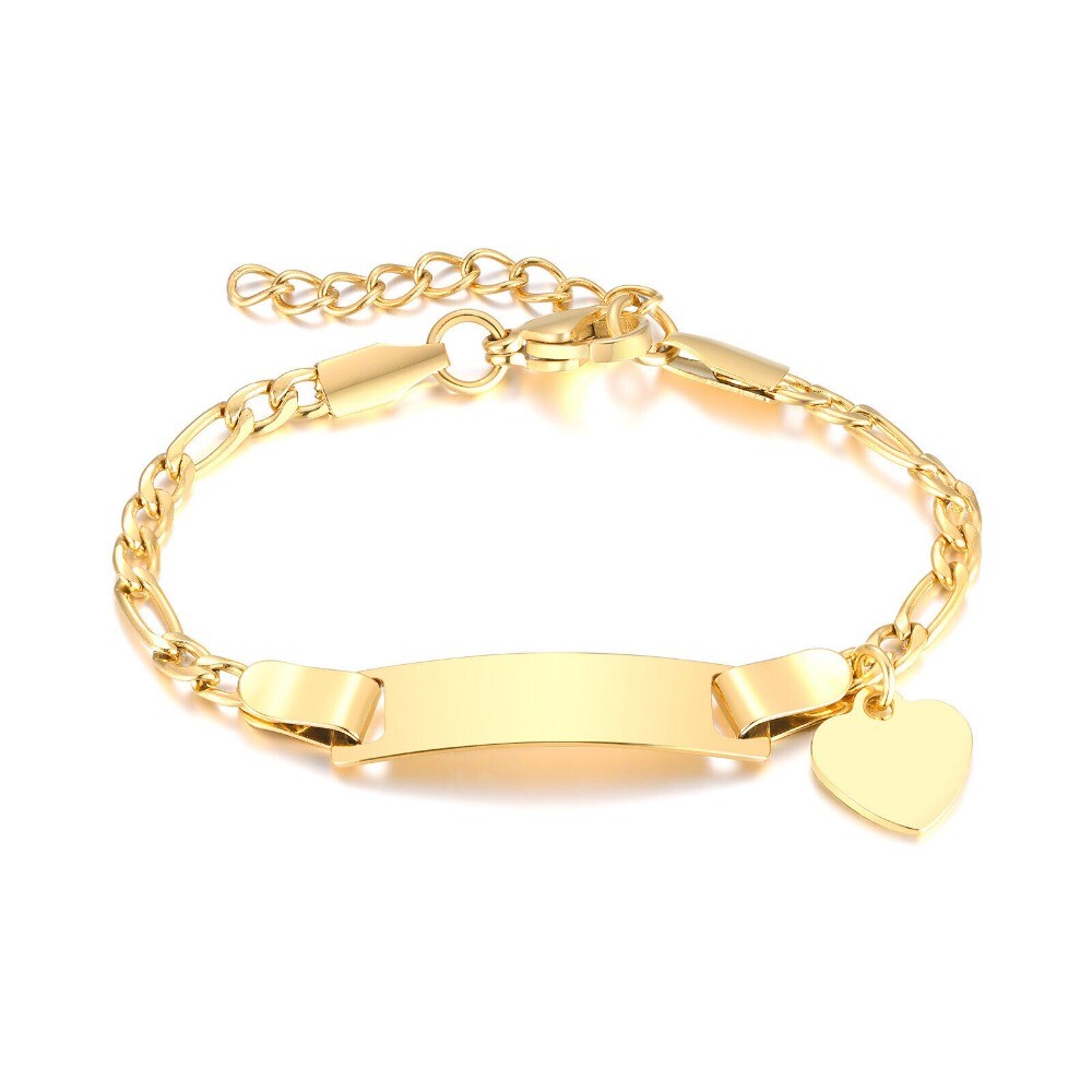 Personalize Newborn Baby Kid ID Name Bracelet Chain Birthday Gift Engraving