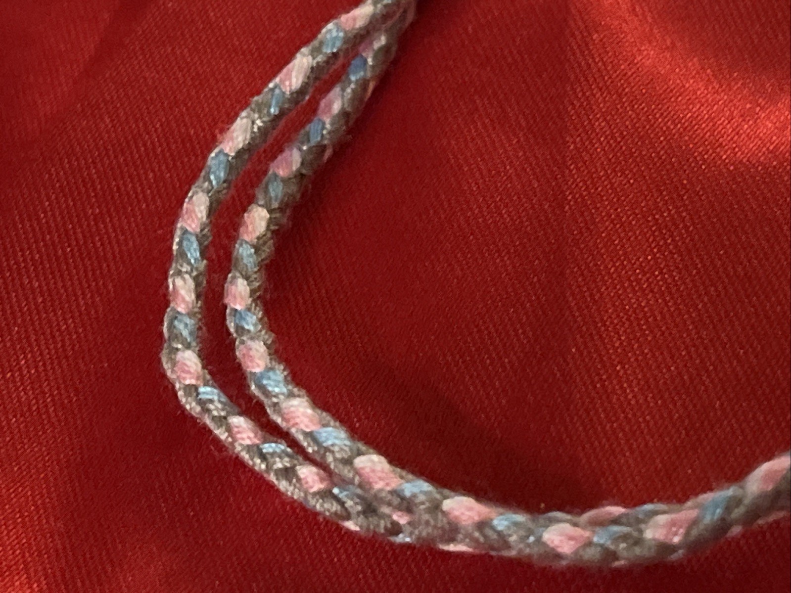 NEW BOHO BRAIDED THREAD FRIENDSHIP BRACELET ADJUSTABLE SKY BLUE GRAY PINK WHITE