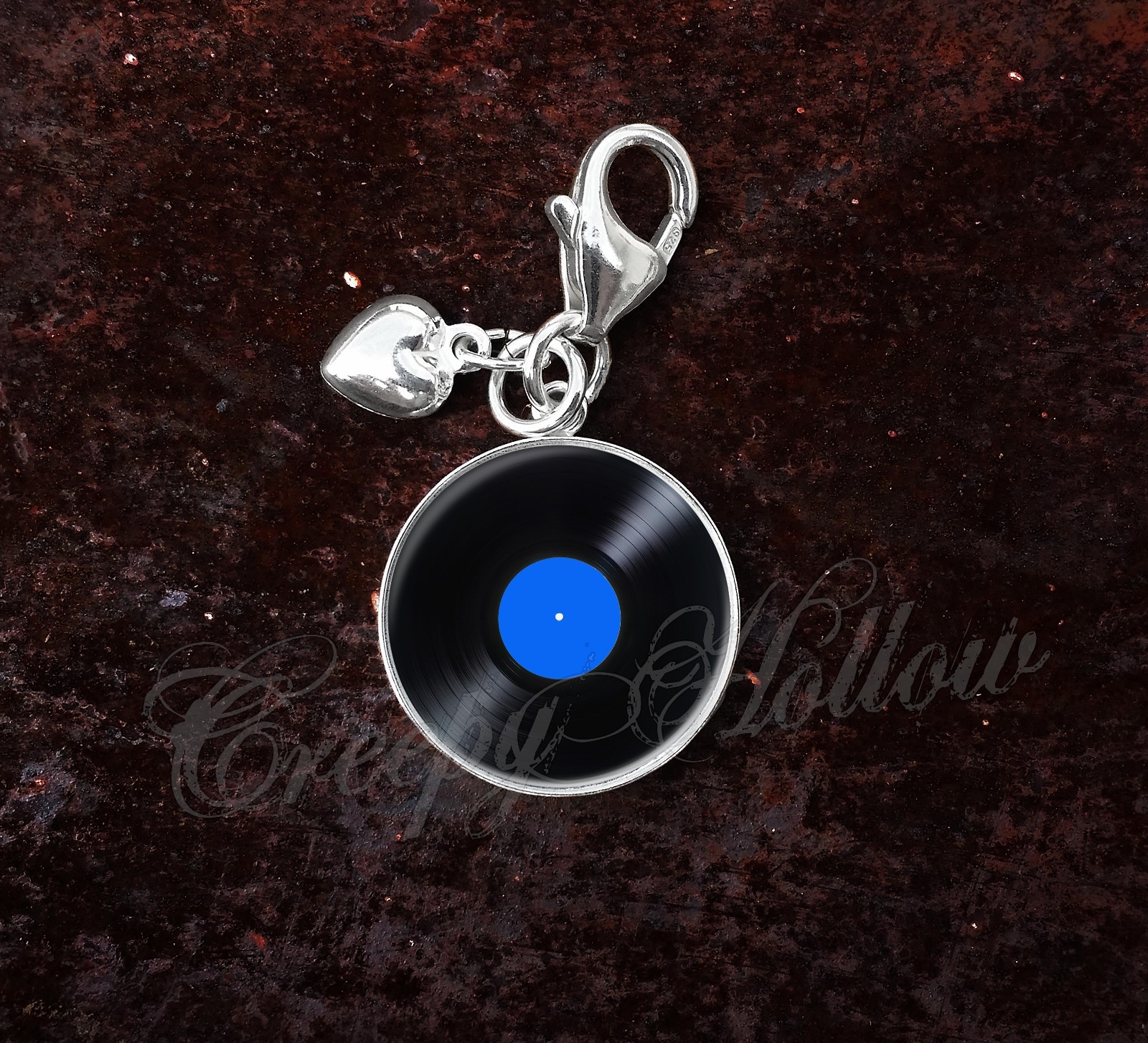 925 Sterling Silver Charm 33 1⁄3 rpm microgroove vinyl record LP